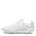 Puma King Firm Ground Football Boots – White/White – view 2