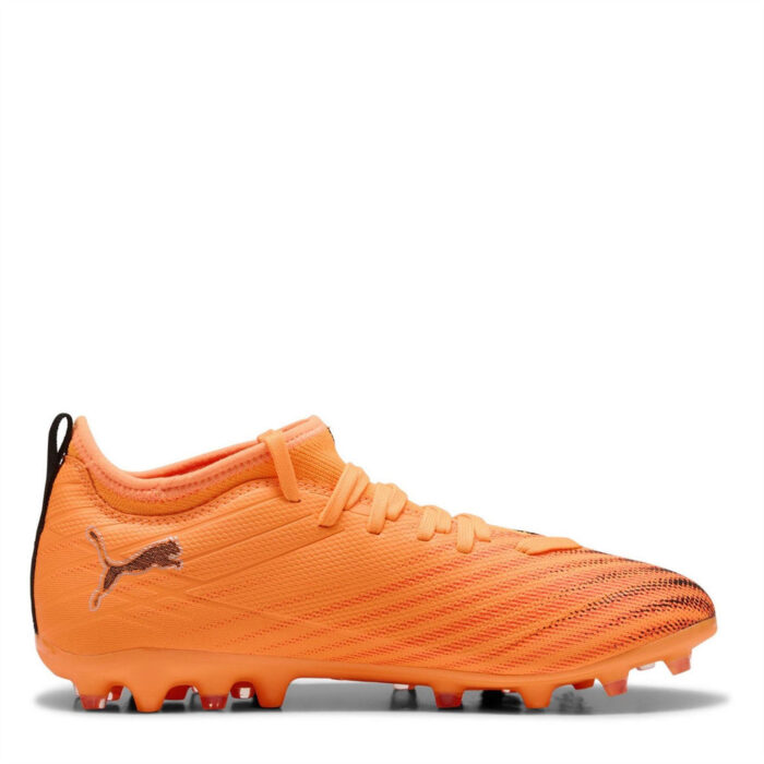 Puma Junior Multi-Ground Football Boots – HtFr-Blk-GlwRd – view 4