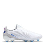 Puma King Firm Ground Football Boots – White/Blue/Grey – view 4