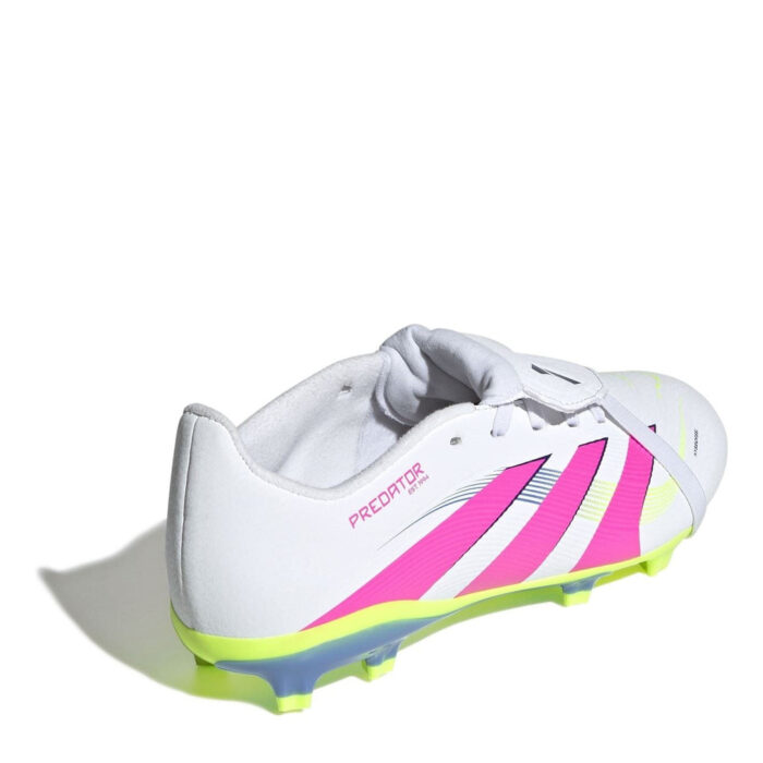 adidas Predator Junior Firm Ground Football Boots – White/Pink – view 4