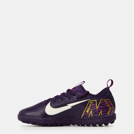 Nike Zoom Mercurial Vapor 16 Junior Turf Football Boots – Purple/Ivory – view 2