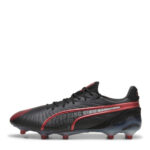Puma King Firm Ground Football Boots – Black/Red – view 2