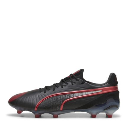 Puma King Firm Ground Football Boots – Black/Red – view 2