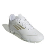adidas F50 Junior Firm Ground Football Boots – White/Gold/Wht – view 3