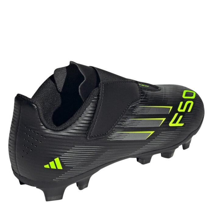 adidas F50 Junior Firm Ground Football Boots – Black/Lemon – view 4