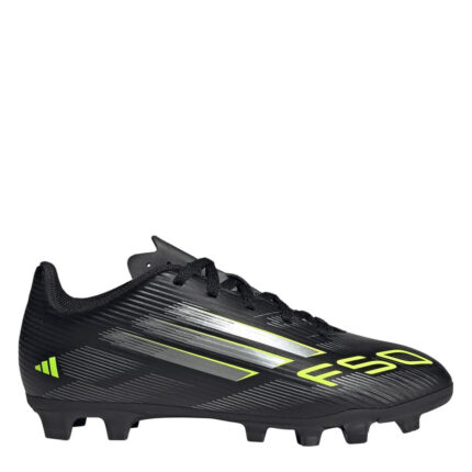 adidas F50 Messi Junior Firm Ground Football Boots – Black/Lemon