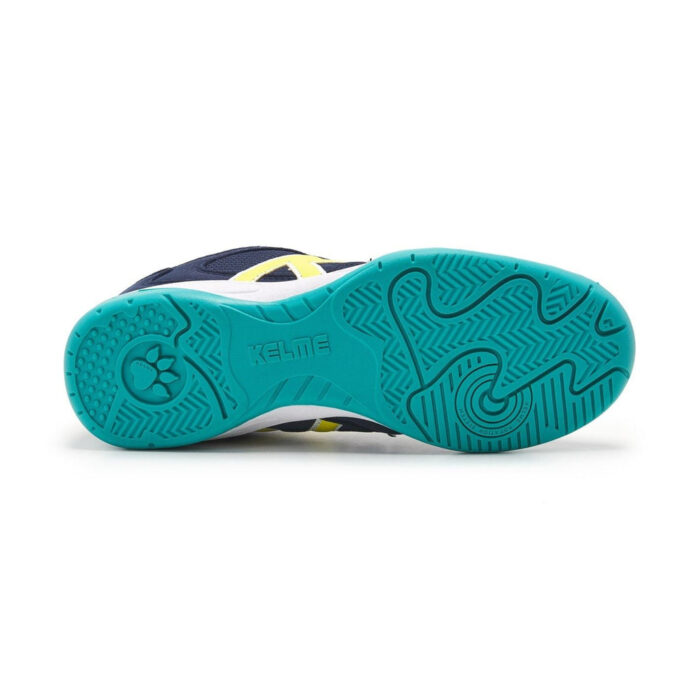 Kelme Indoor Football Boots – Navy-Lime-Turquoise – view 5