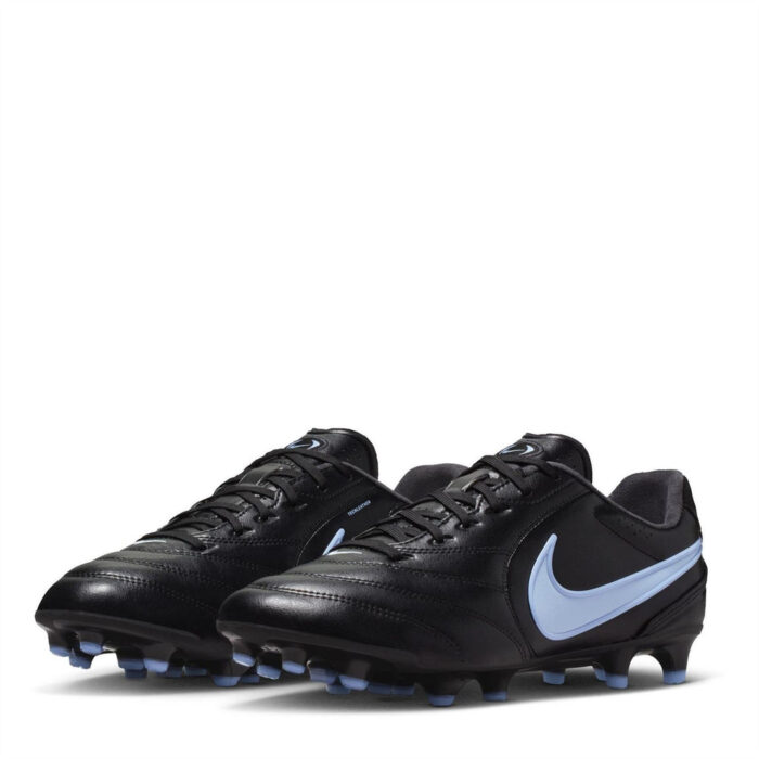 Nike Tiempo Ligera Firm Ground Football Boots – Black/Blue – view 4