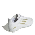adidas F50 Junior Firm Ground Football Boots – White/Gold/Wht – view 4