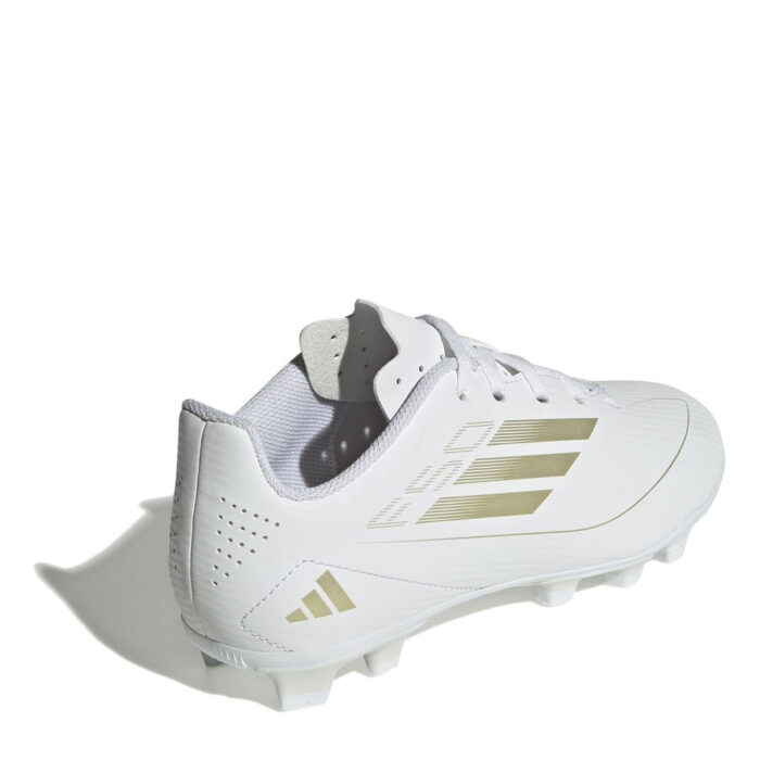 adidas F50 Junior Firm Ground Football Boots – White/Gold/Wht – view 4