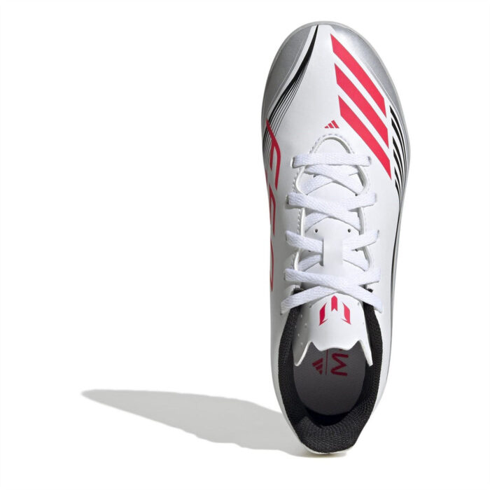 adidas F50 Messi Junior Turf Football Boots – White/Red – view 5