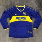 Retro Boca Juniors 2003/04 Home Long Sleeve Jersey - Image 3