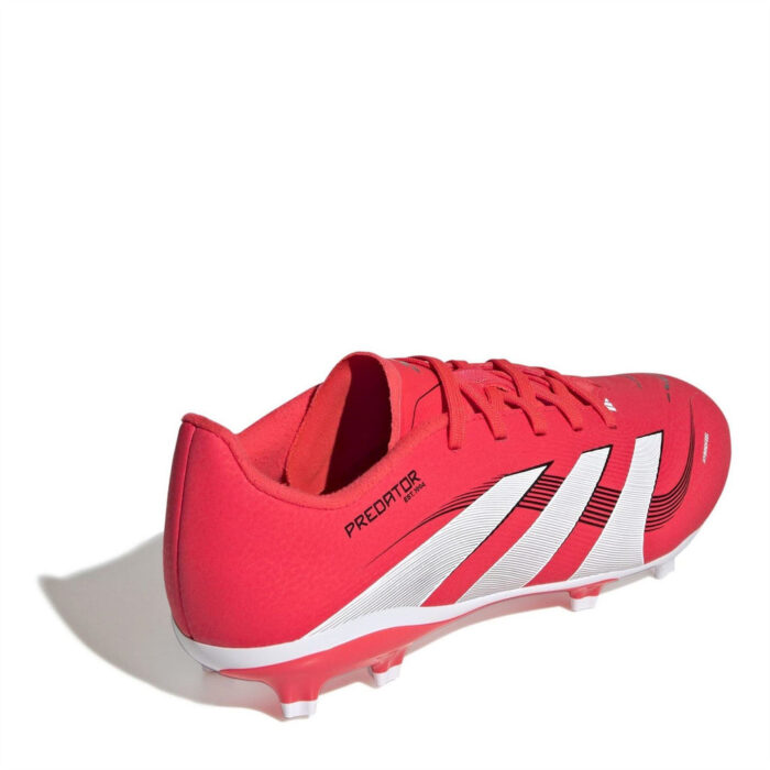 adidas Predator Junior Firm Ground Football Boots – Red/White – view 4