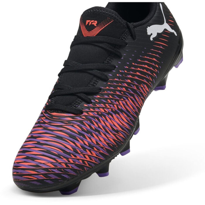 Puma Womens Future 8 Firm Ground Football Boots – Black/White/Red – view 6