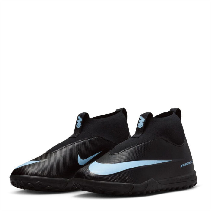 Nike Zoom Mercurial Superfly 10 Junior Turf Football Boots – Black/Blue – view 4