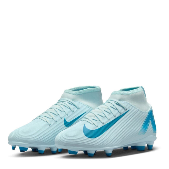 Nike Mercurial Superfly 10 Junior Firm Ground Football Boots – Blue/Baltic - Image 4