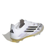 adidas F50 Junior Firm Ground Football Boots – White/Blk/Gold – view 4