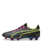 Puma King Firm Ground Football Boots – Black/Lime/Pink - Image 2