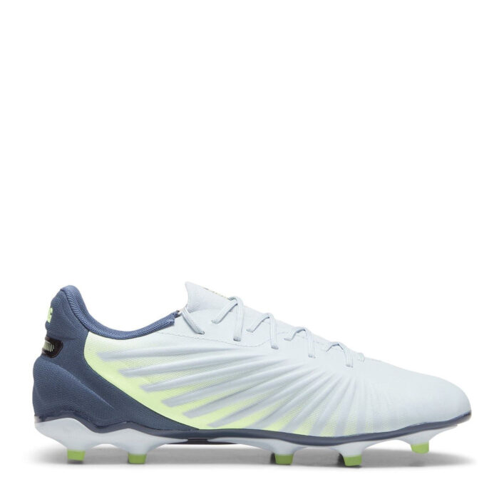 Puma King Firm Ground Football Boots – Grey/Yellow – view 4