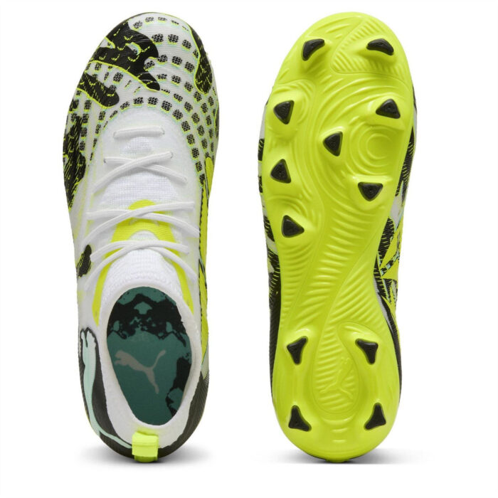 Puma Future 8 Junior Firm Ground Football Boots – Mint/White - Image 3