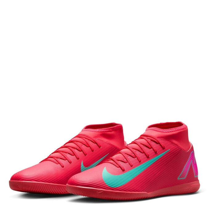 Nike Mercurial Superfly 10 Indoor Football Boots – Red/Green – view 4