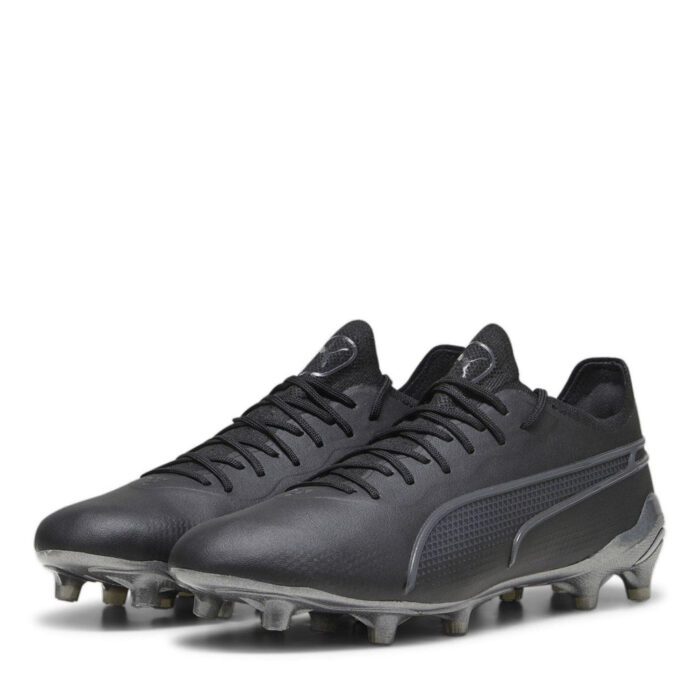 Puma King Firm Ground Football Boots – Black/Asphalt - Image 7