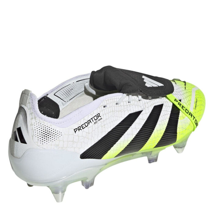 adidas Predator Soft Ground Football Boots – White/Blk/Lemon – view 4