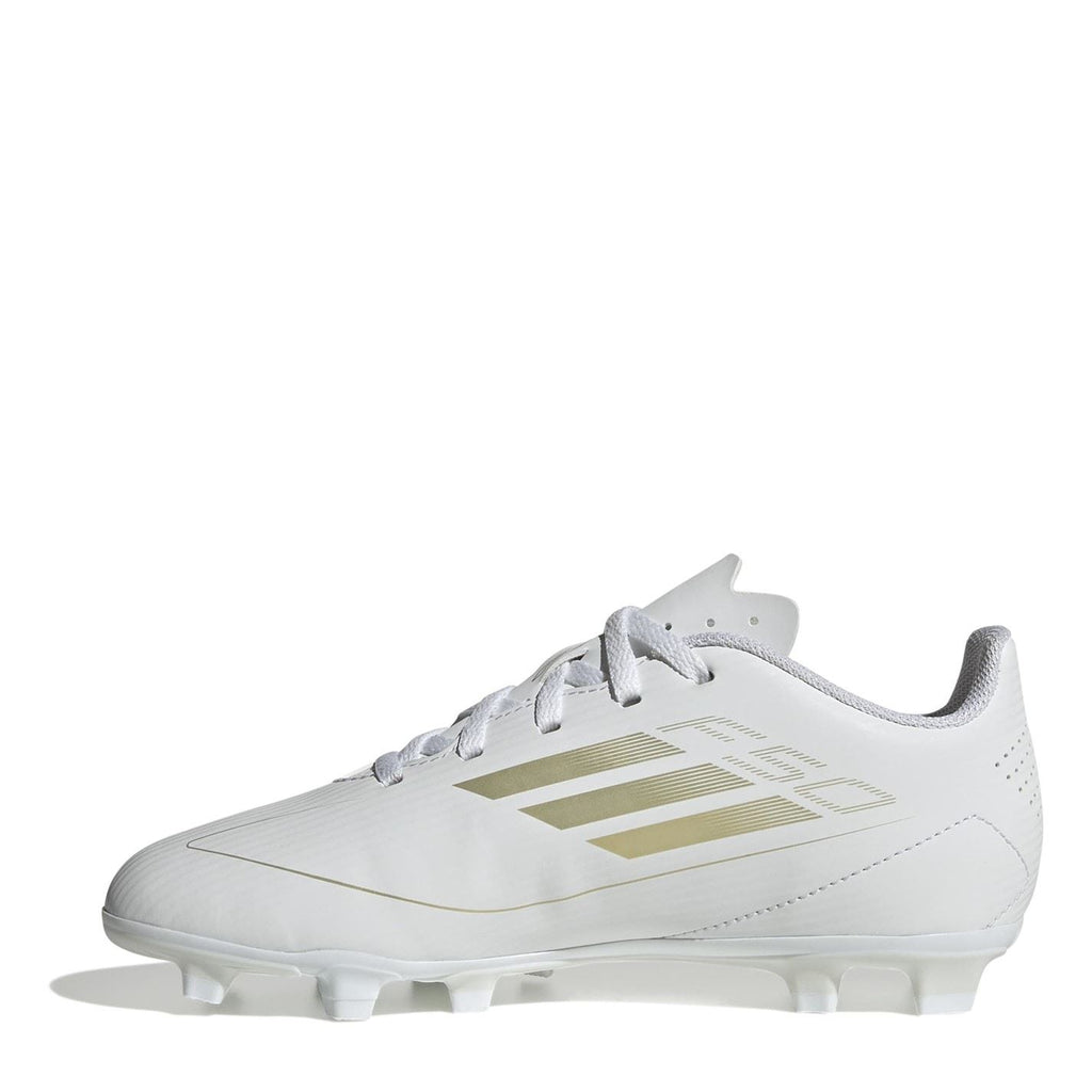 adidas F50 Junior Firm Ground Football Boots – White/Gold/Wht – view 2
