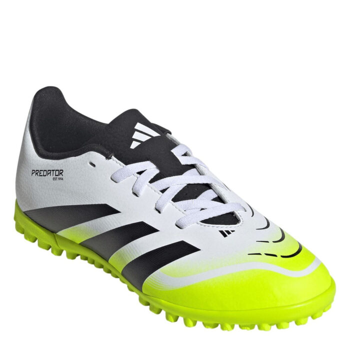 adidas Predator Junior Turf Football Boots – White/Blk/Lemon – view 3