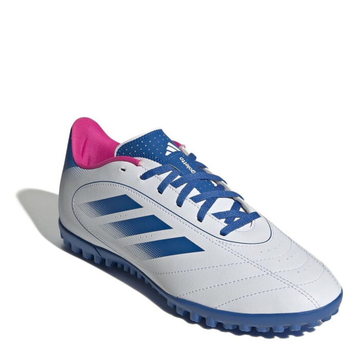adidas Goletto Turf Football Boots – White/Blue/Pink – view 3