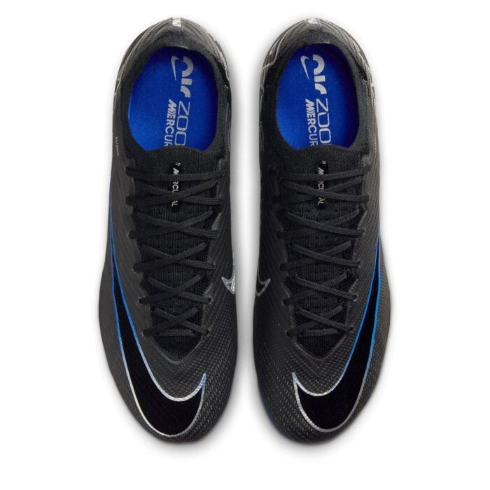 Nike Zoom Mercurial Vapor 15 Junior Firm Ground Football Boots – Black/Chrome – view 6