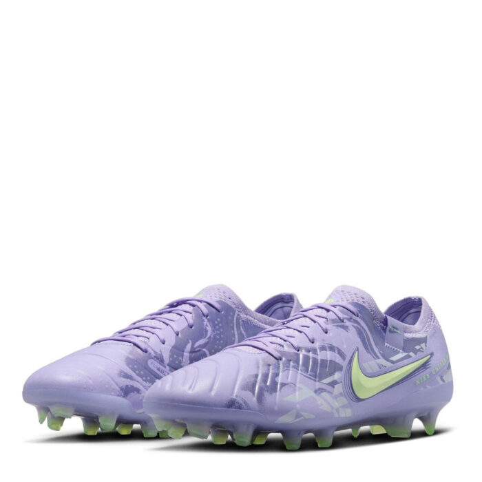 Nike Tiempo Legend 10 Firm Ground Football Boots – Purple/Volt – view 4