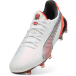 Puma King Firm Ground Football Boots – White-Silver – view 6