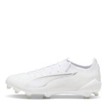 Puma Ultra 5 Firm Ground Football Boots – White/White – view 2