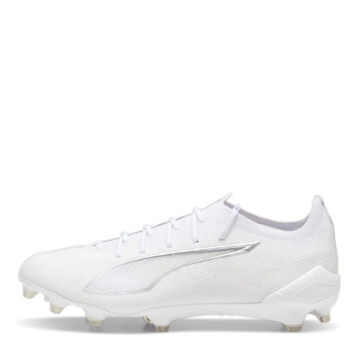Puma Ultra 5 Firm Ground Football Boots – White/White – view 2