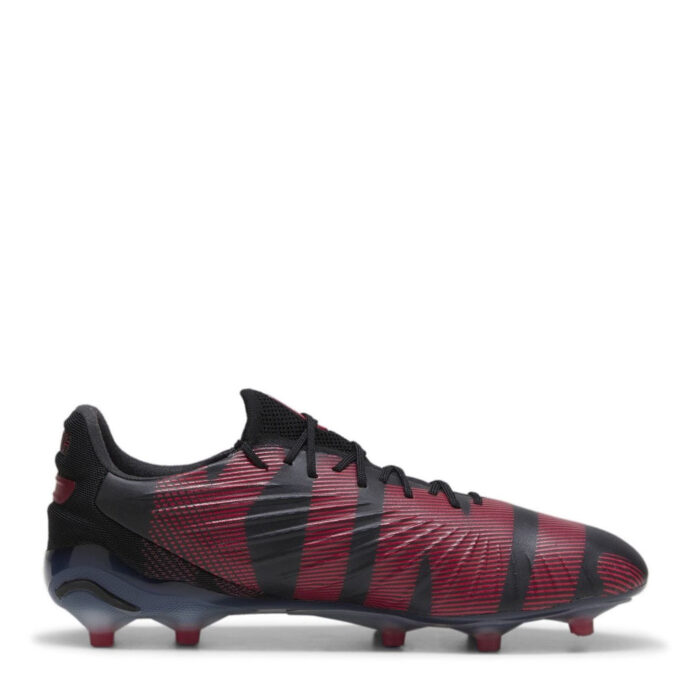 Puma King Firm Ground Football Boots – Black/Red – view 4