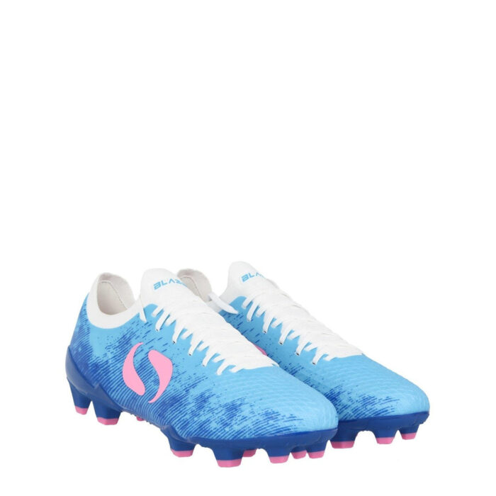 Sondico Blaze Firm Ground Football Boots – Blue/Pink/White - Image 4