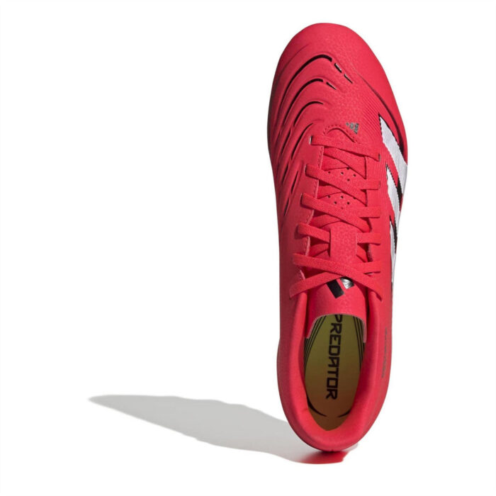 adidas Predator Firm Ground Football Boots – Red/White – view 5
