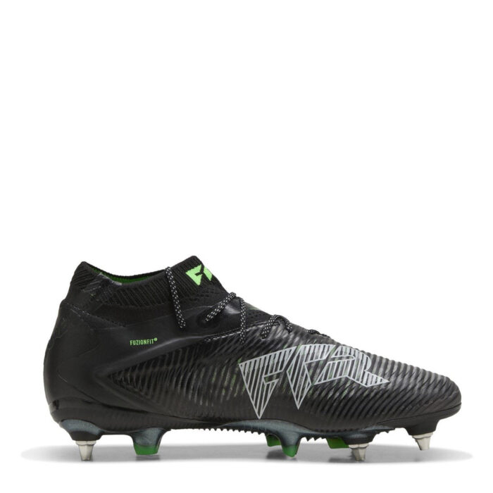 Puma Future 8 Soft Ground Football Boots – Black/Green – view 4