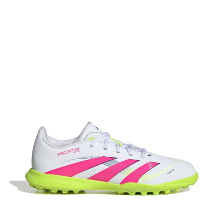 adidas Predator Junior Turf Football Boots – White/Pink