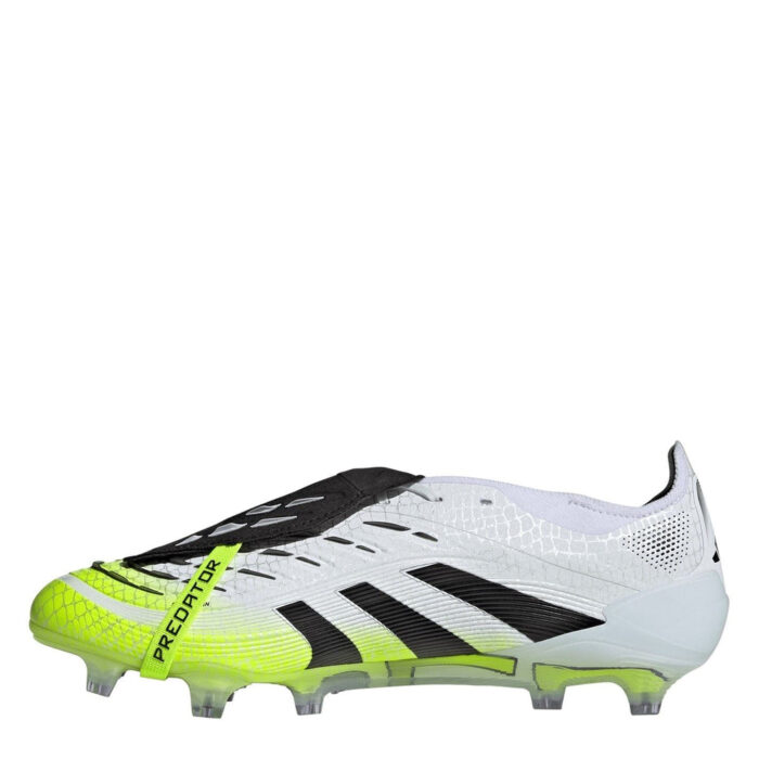 adidas Predator Firm Ground Football Boots – White/Blk/Lemon – view 2
