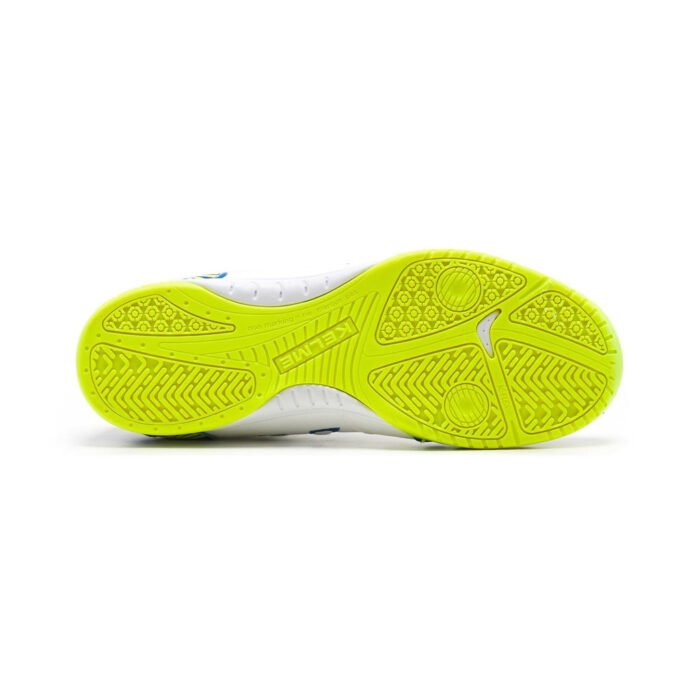 Kelme Precision Low Top Indoor Football Boots – White-Blue-Lime – view 5