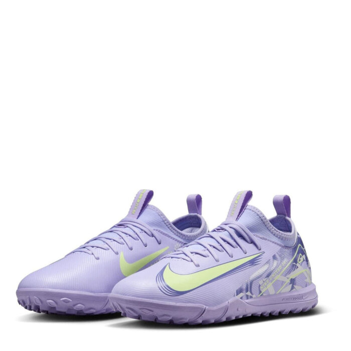 Nike Zoom Mercurial Vapor 16 Junior Turf Football Boots – Purple/Volt – view 4