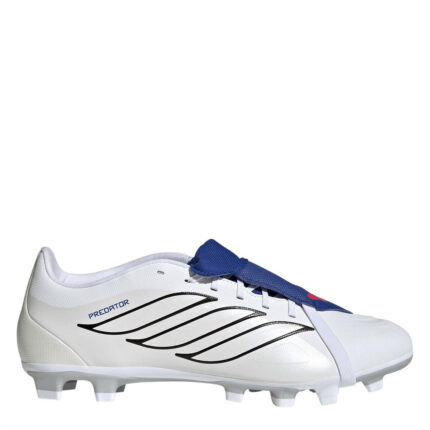 adidas Predator Fold Over Tongue Firm Ground Football Boots – White/Blue
