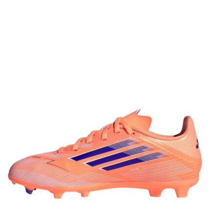 adidas F50 Junior Firm Ground Football Boots – Orange/Blue – view 2