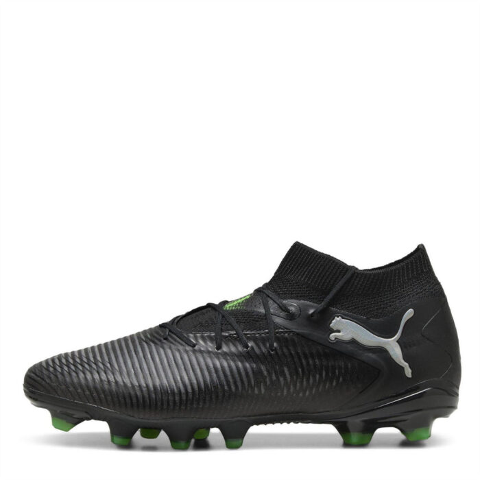 Puma Future 8 Firm Ground Football Boots – Black/Green – view 2