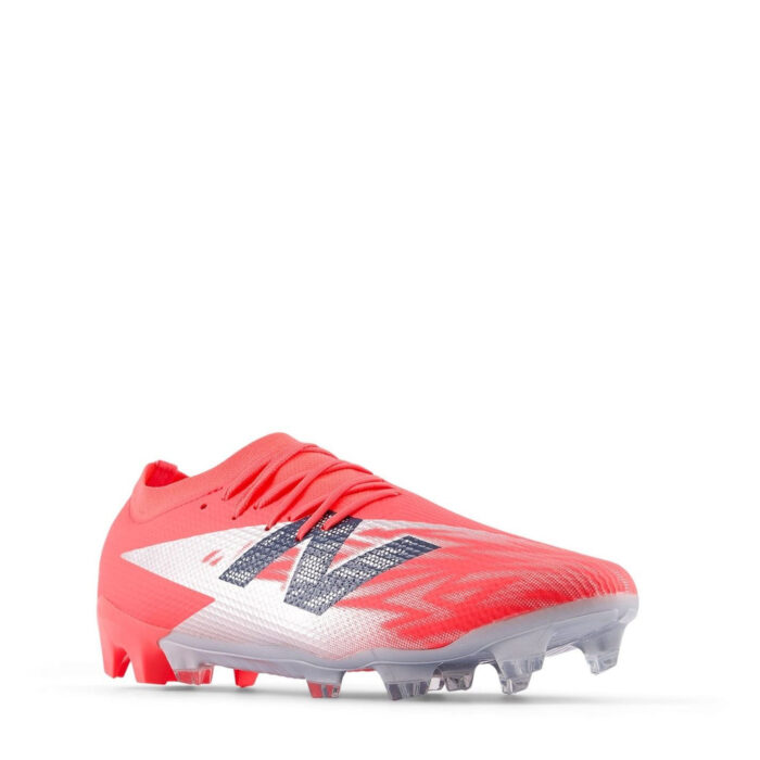 New Balance Mens Furon Firm Ground Football Boots – Red/Silver – view 4