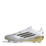 adidas F50 Firm Ground Football Boots – White/Blk/Gold – view 2