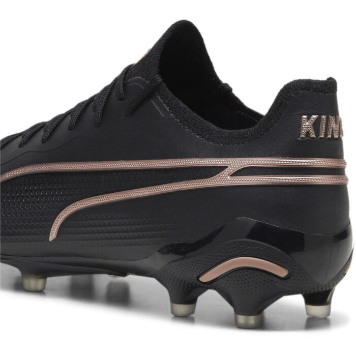 Puma King Firm Ground Football Boots – Black/Rose - Image 5