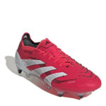 adidas Predator Soft Ground Football Boots – Red/White - Image 3